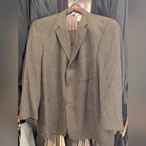 Men's Classic Brown Textured Sport Coat Blazer 50R
